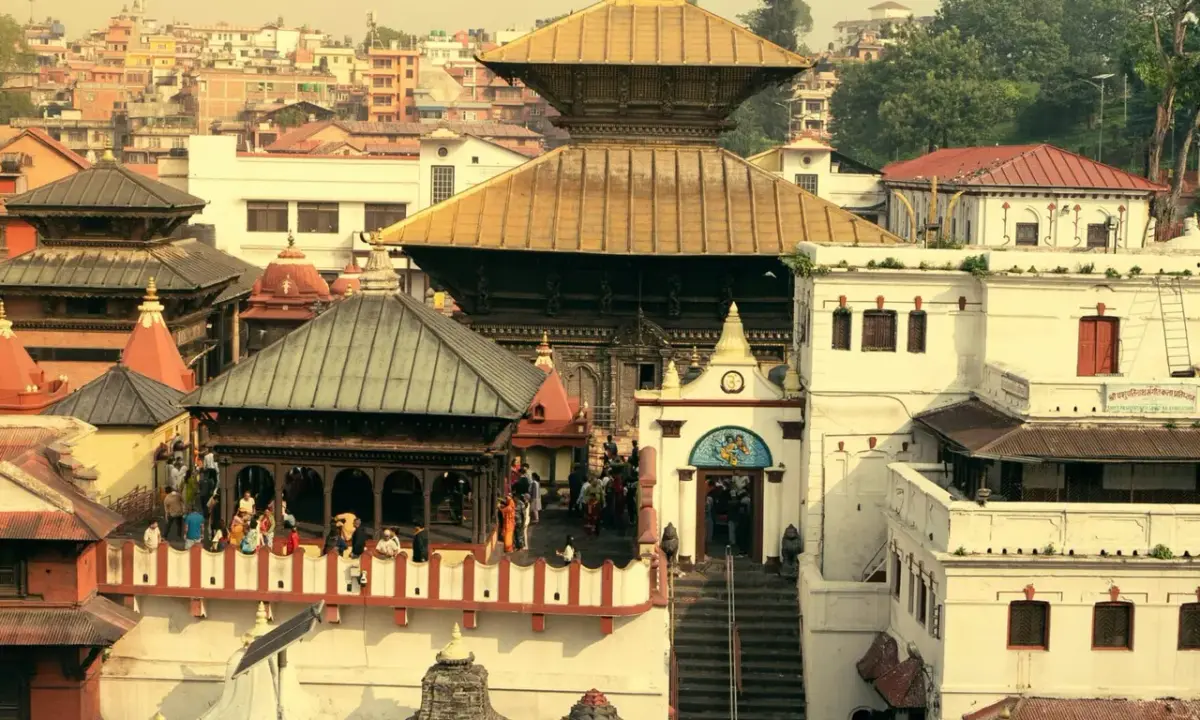 The holiest Hindu temple in Nepal dedicated to Lord Shiva as the "Lord of Animals," located on the banks of the sacred Bagmat