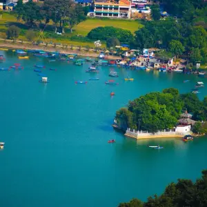Tal Barahi Temple on Phewa Lake Pokhara, famous island temple in Nepal