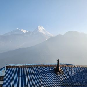 Construction and development at Nangethanti on the Ghorepani trek route, Nepal